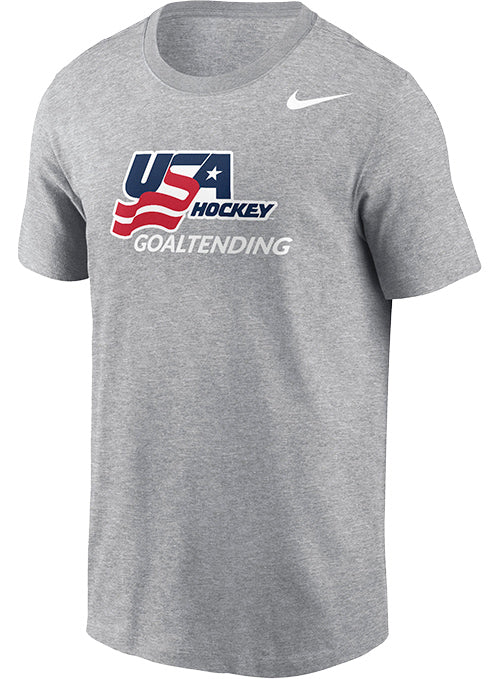 Nike USA Hockey Goaltending Dri FIT T Shirt Grey