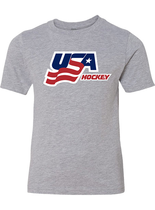 Youth USA Hockey Secondary Logo T-Shirt - Grey