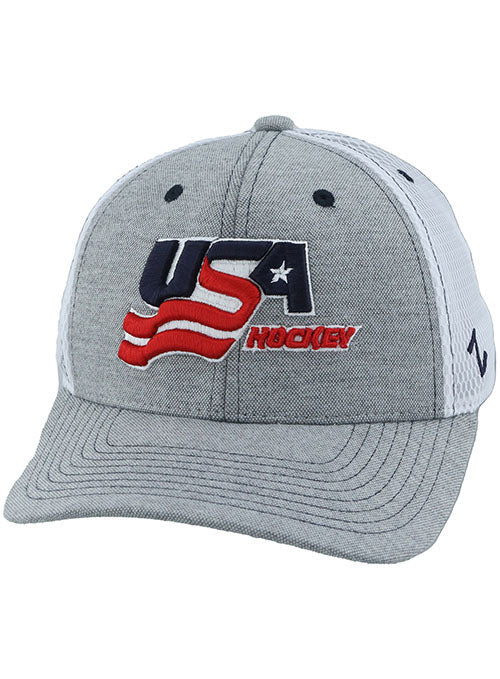 USA Hockey Chaser Structured Flex Hat - Front View