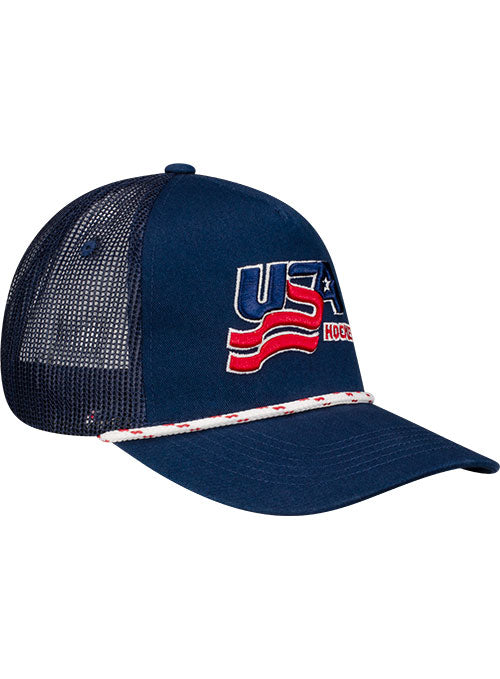 USA Hockey 5-Panel Rope Trucker Snapback Hat