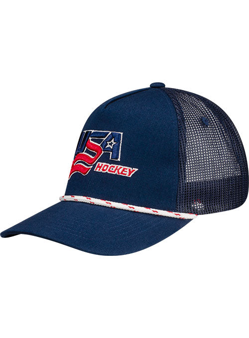 USA Hockey 5-Panel Rope Trucker Snapback Hat