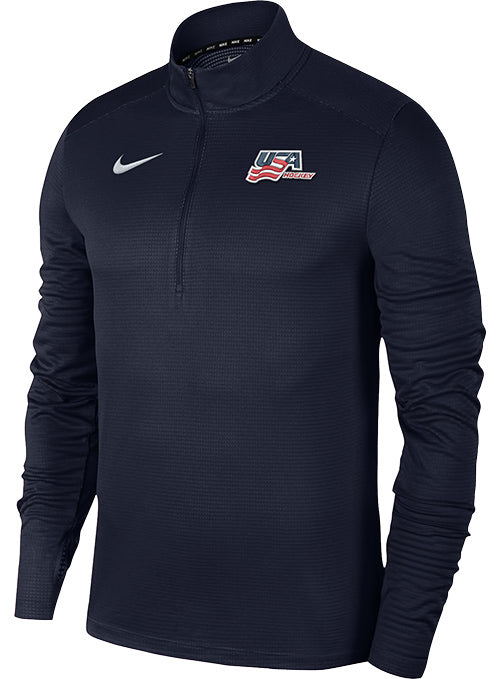 Nike USA Hockey Pacer 1/4 Zip Jacket - Navy