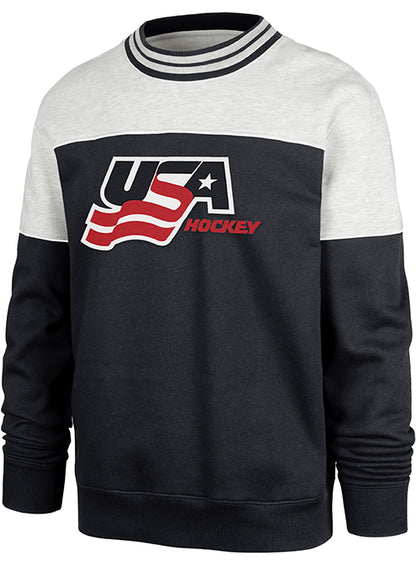 47 Brand USA Hockey Satin Lock Bryson Crew Sweatshirt