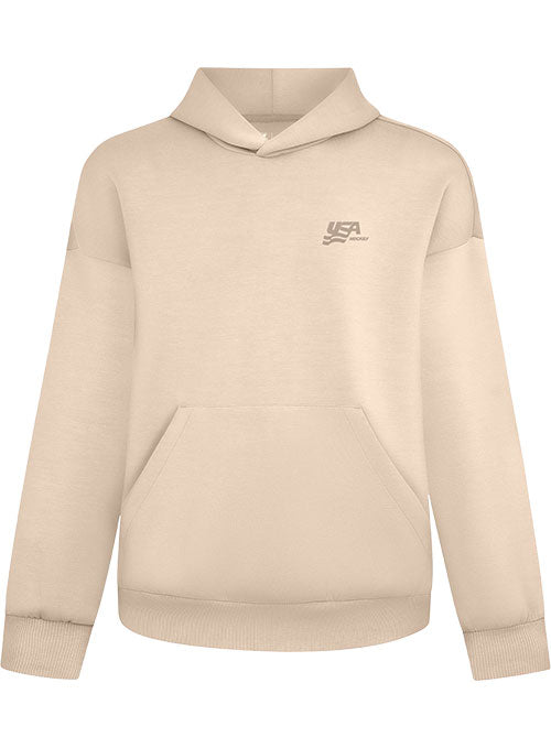 USA Hockey Luxe Hooded Sweatshirt - Sand