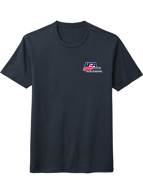 USA Hockey Goaltending Logo T-Shirt - Navy