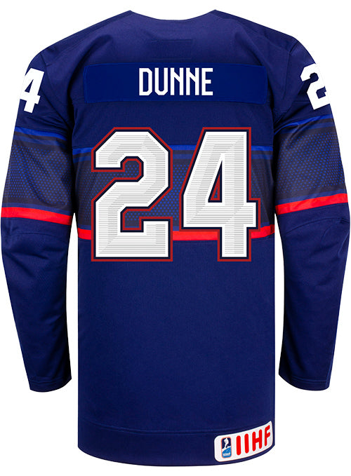 Nike USA Hockey Joy Dunne Away Jersey - Back View