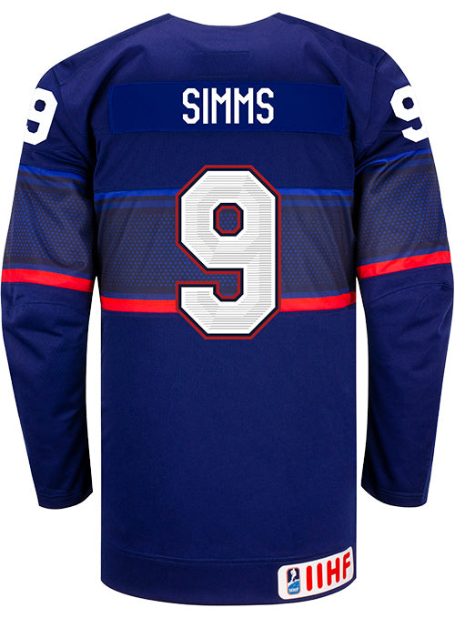 Nike USA Hockey Kirsten Simms Away Jersey - Back View