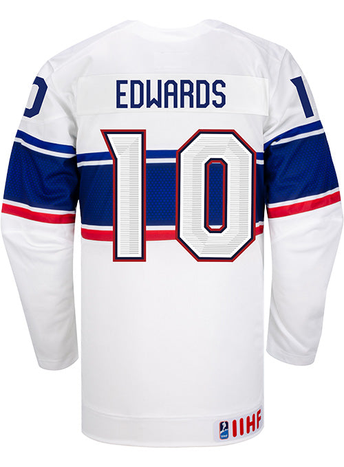 Nike USA Hockey Laila Edwards Home Jersey - Back View