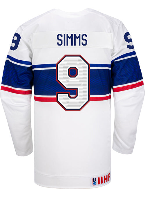 Nike USA Hockey Kirsten Simms Home Jersey - Back View