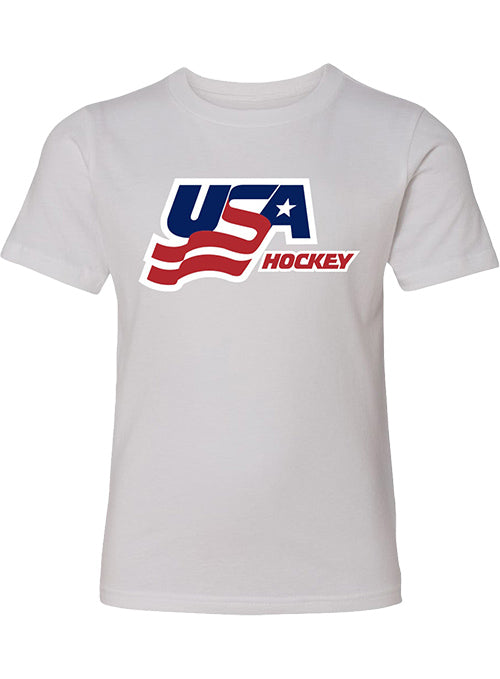 Youth USA Hockey Secondary Logo T-Shirt - White