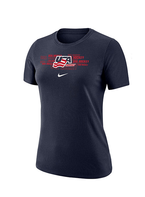 Emotie Kwijting Zuidoost Ladies Nike USA Hockey Dri-FIT Cotton Crew Neck T-Shirt | USA Hockey Shop