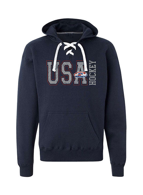 Streaker Sports Gray USA Hockey? Eagle Crewneck Sweatshirt, Large