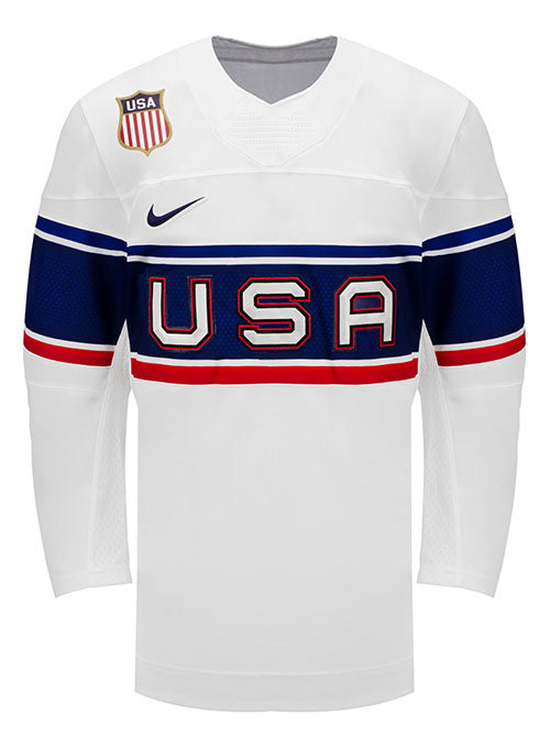 United States 2022 Olympic Hockey Replica Jersey. Boys Size L/XL